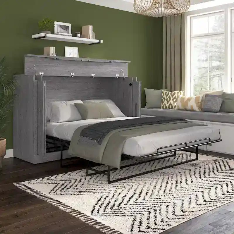 Cabinet Bed with Mattress for Guest Room