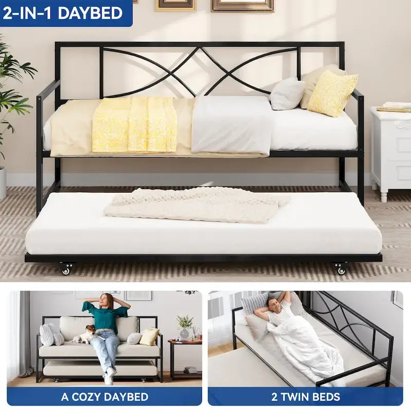 Twin Daybed with Pull Out Trundle