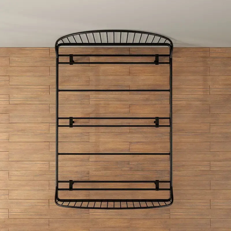 Estructura de cama curva de metal con recubrimiento en polvo