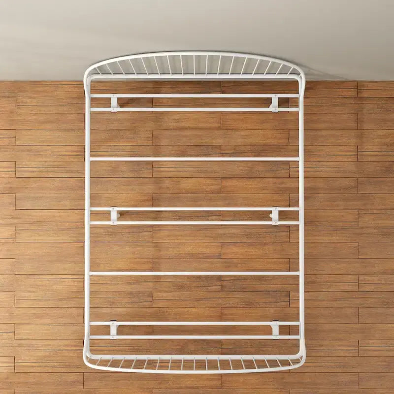 Estructura de cama curva de metal con recubrimiento en polvo