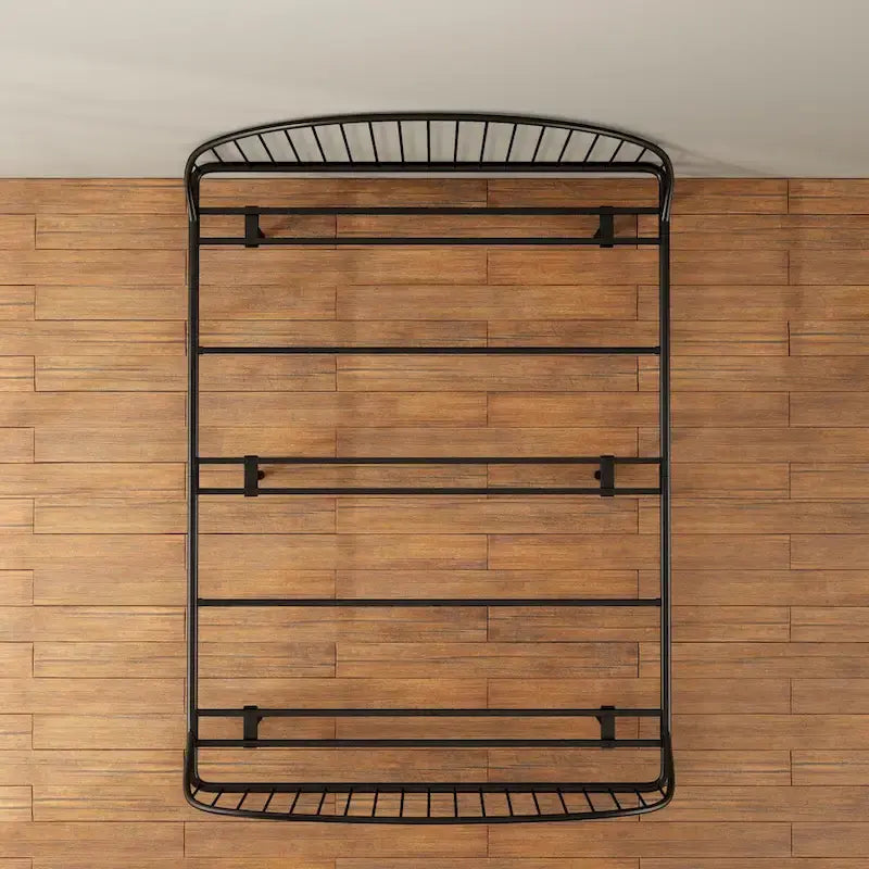 Estructura de cama curva de metal con recubrimiento en polvo