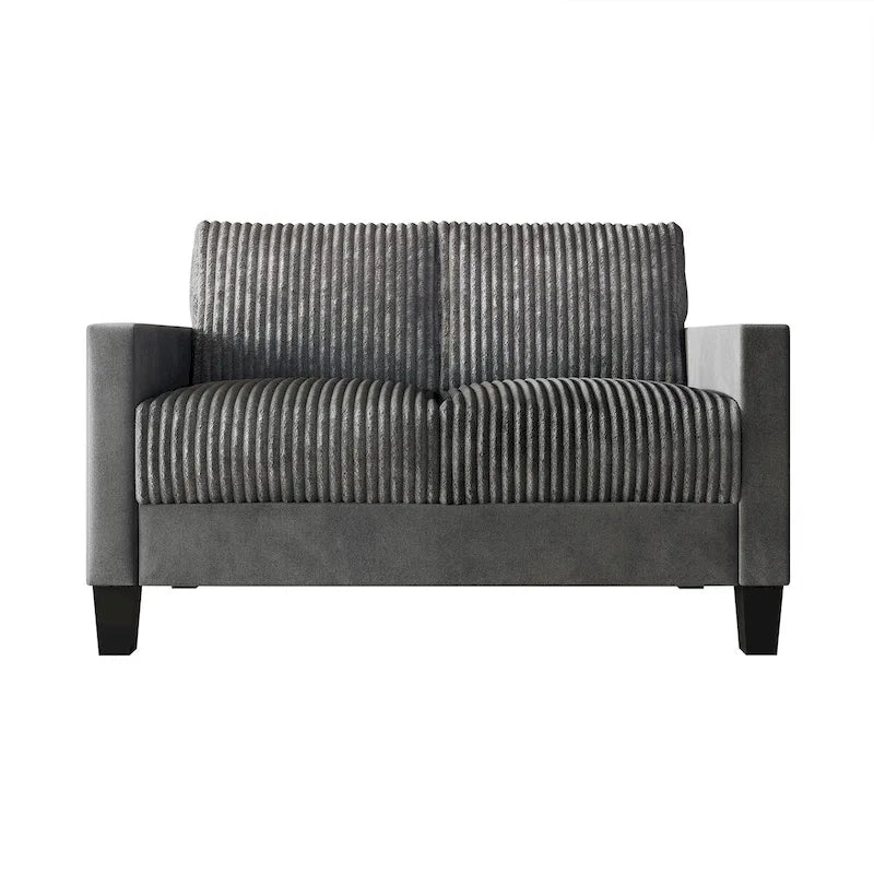 Zweisitzer-Sofa mit Cordbezug im modernen Mid-Century-Stil
