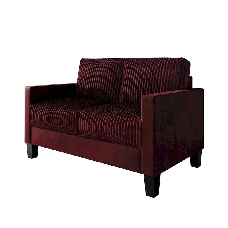 Zweisitzer-Sofa mit Cordbezug im modernen Mid-Century-Stil