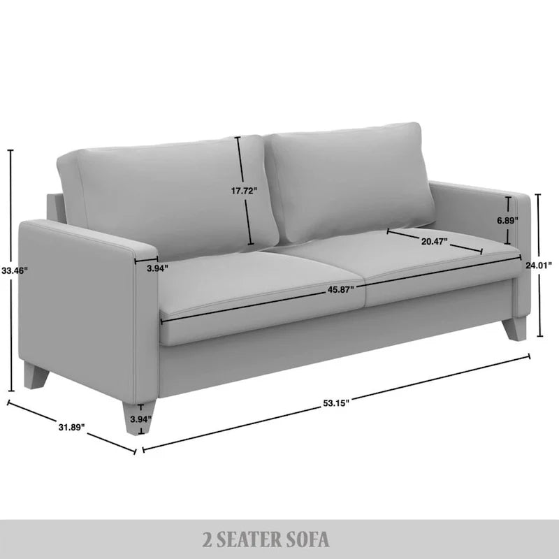 Zweisitzer-Sofa mit Cordbezug im modernen Mid-Century-Stil