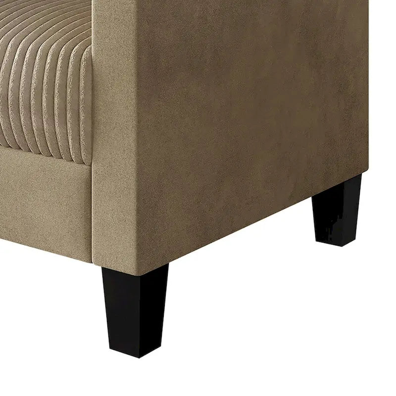 Zweisitzer-Sofa mit Cordbezug im modernen Mid-Century-Stil