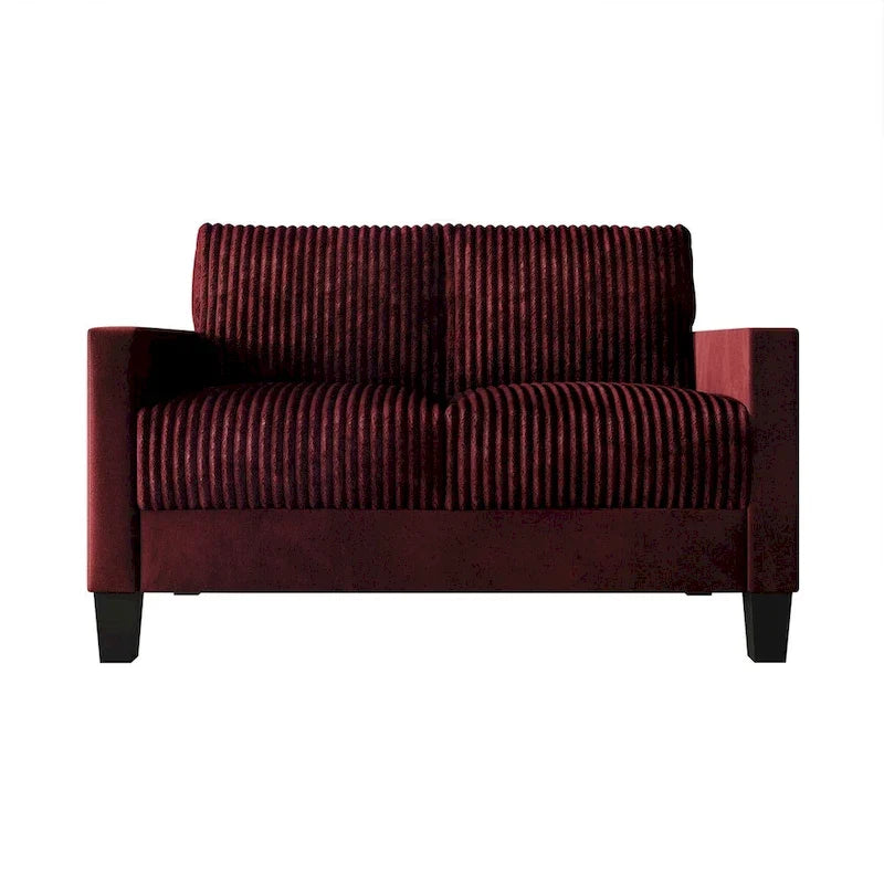 Zweisitzer-Sofa mit Cordbezug im modernen Mid-Century-Stil