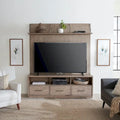 Poliertes beigefarbenes Multimedia-Sideboard
