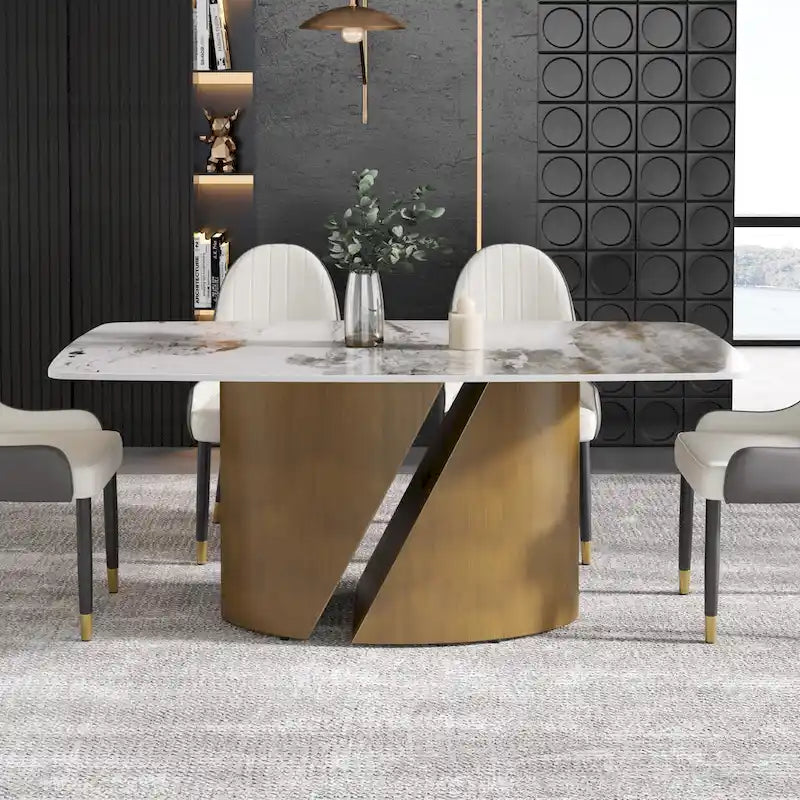 Modern Kitchen Table Marble Sintered Stone Table Top