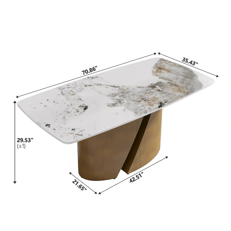 Modern Kitchen Table Marble Sintered Stone Table Top