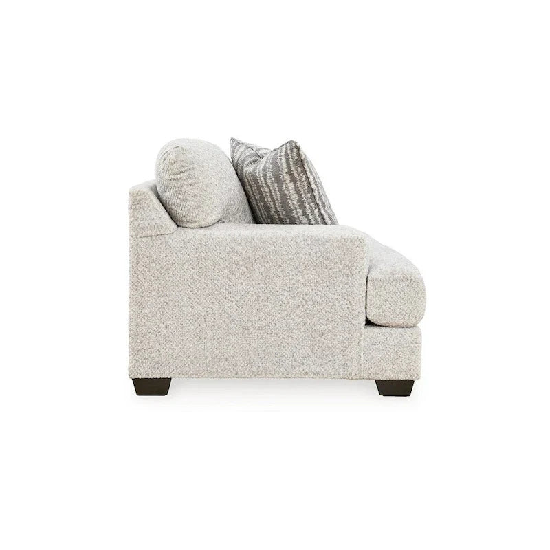 Zweisitzer-Sofa mit 2 Zierkissen, graues Polyester