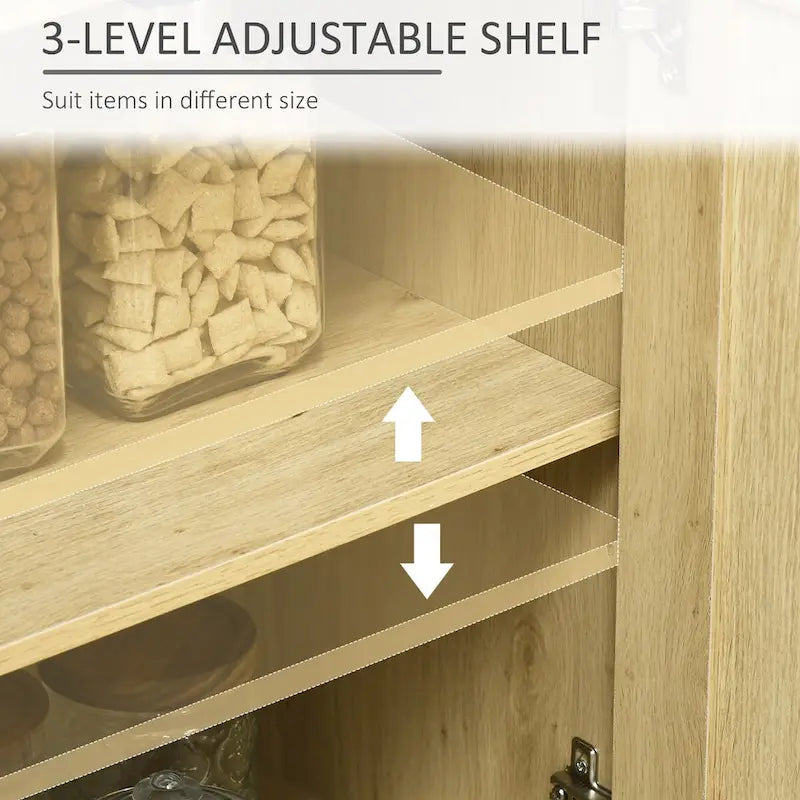 Sideboard mit Rattantüren, Natur