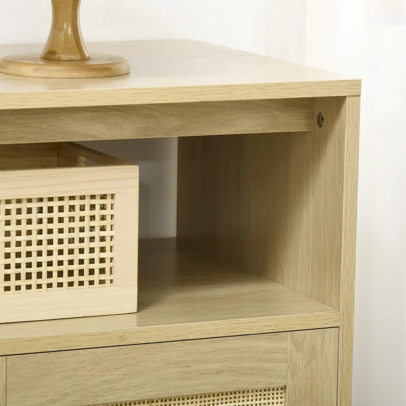 Sideboard mit Rattantüren, Natur
