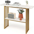 Living Room 2-Tier Console Table Modern Entryway Hallway Table