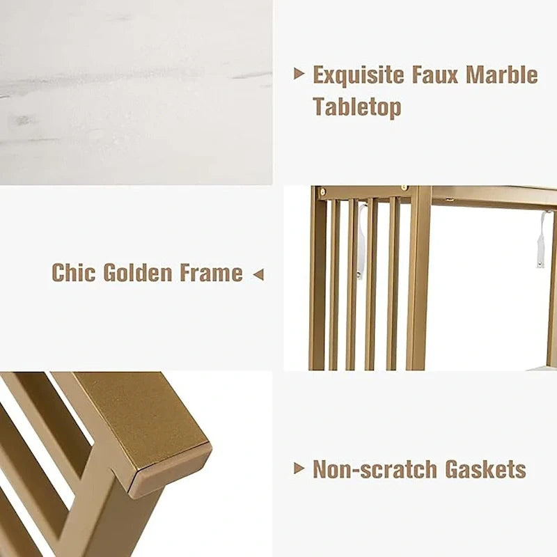 Living Room 2-Tier Console Table Modern Entryway Hallway Table